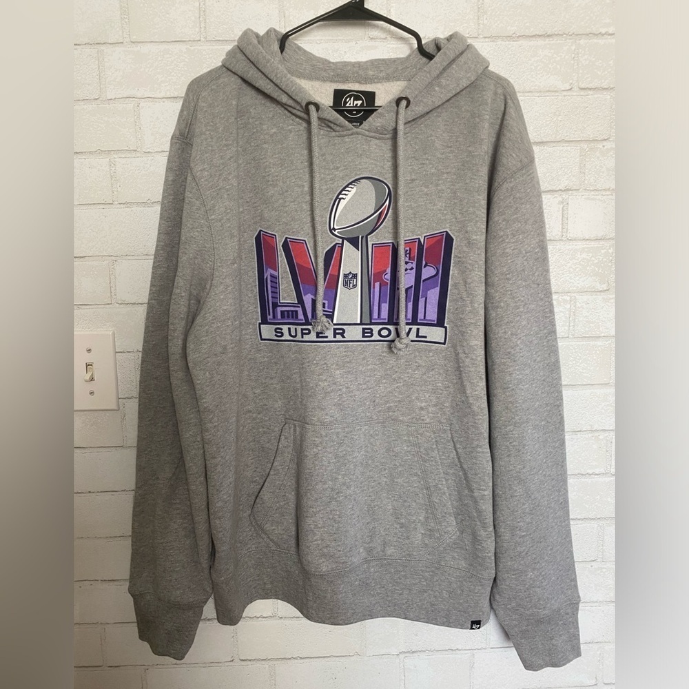 Super Bowl LVIII Gray Hoodie Size Extra Large